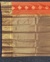 SC3473 - Silk Saree With Zari Checked And Gold Border
